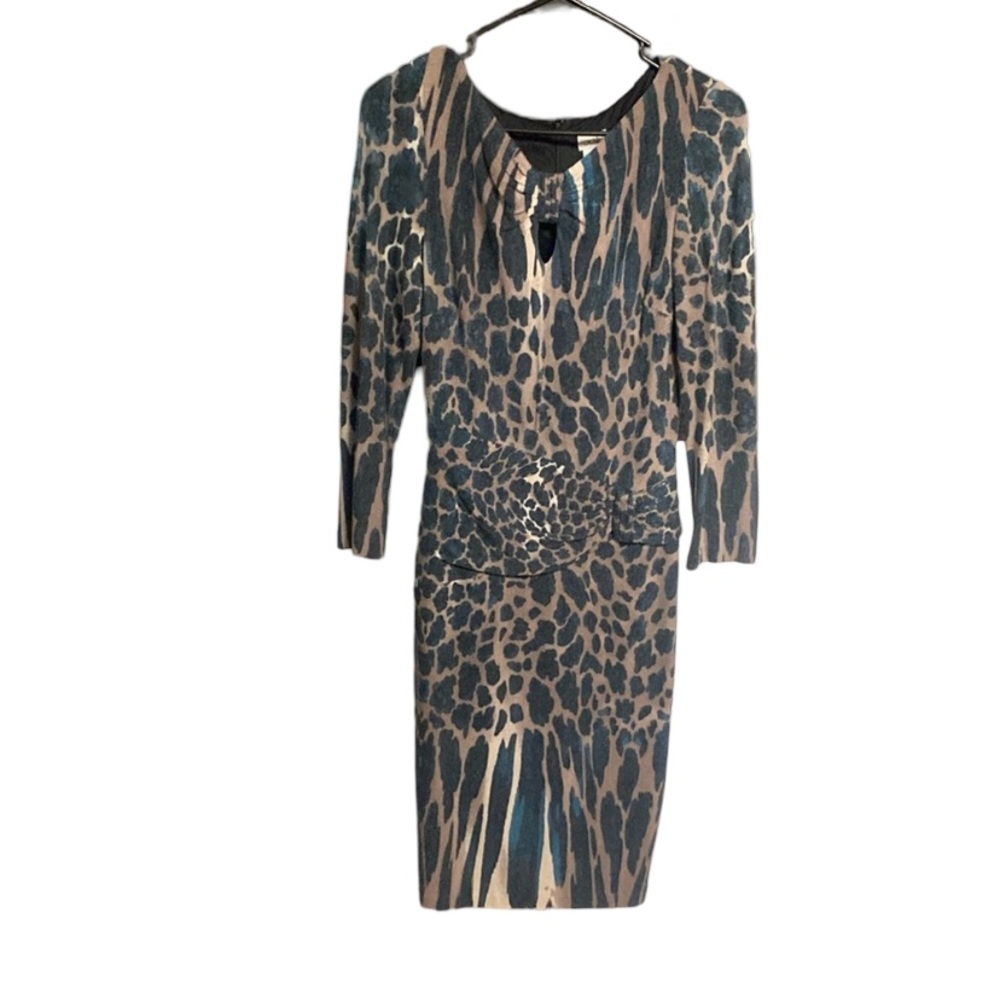 Cache Leopard Print Dress Size Medium - image 1
